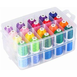 [Anti-Tangle] Embroidery Thread Kit with Organizer Box, All-in-one 40 Colors
